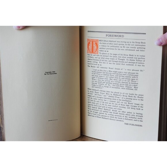 Antique Book "Elbert Hubbard's Scrap Book" by The Roycrofters 1923 1st Edition - Picture 4 of 7